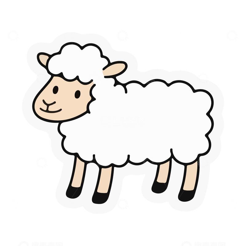源文件下载【趣麦麦图】可爱动画小绵羊