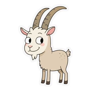 可爱动画山羊