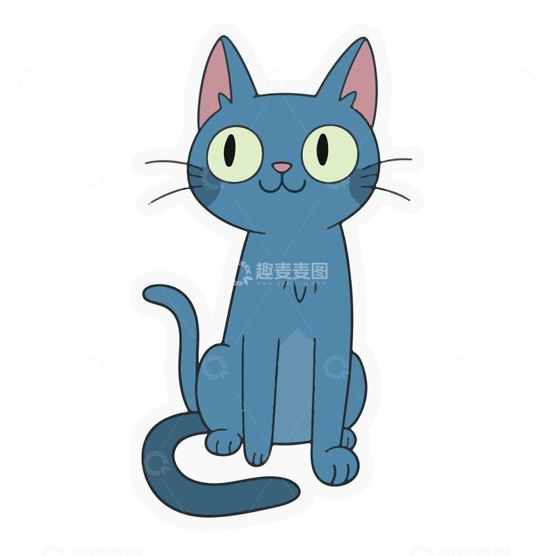 滑稽可爱小蓝猫
