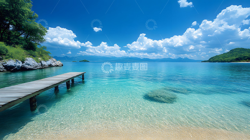 高清大图下载【趣麦麦图】夏天的蓝色大海3