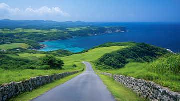 海岛山崖上的公路2
