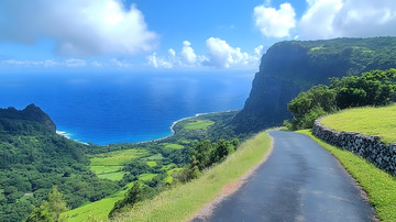 海岛山崖上的公路3