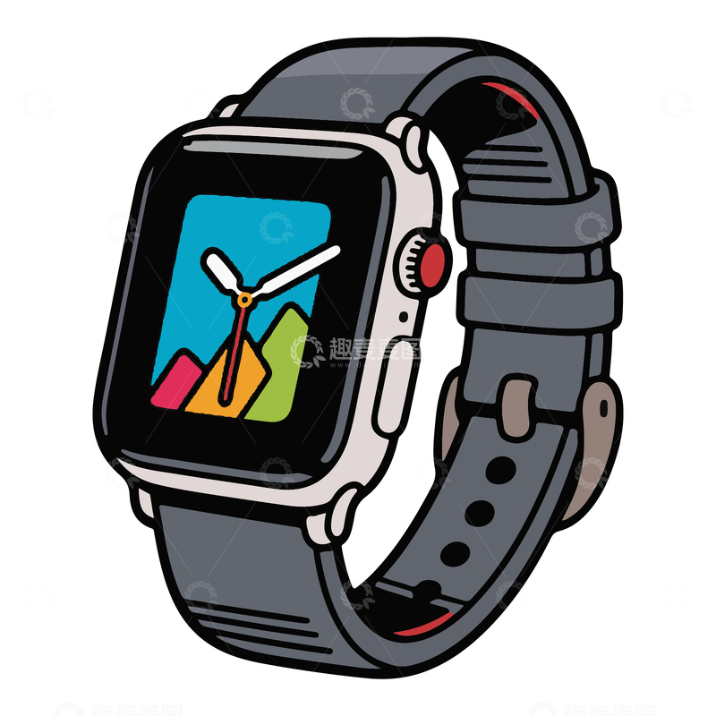 源文件下载【趣麦麦图】智能手表插画3