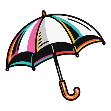 马克笔儿童画小雨伞1