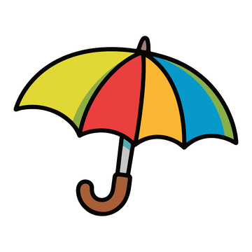 简笔画儿童画小雨伞1