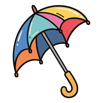 简笔画儿童画小雨伞