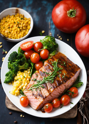 健康蔬菜素菜饮食食谱AI插画图片素材2