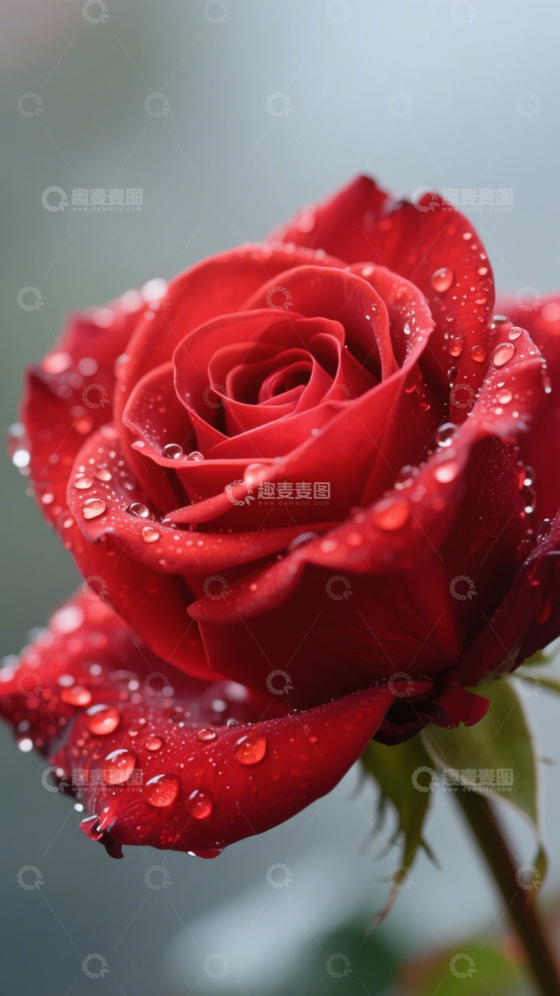 高清大图下载【趣麦麦图】红玫瑰水滴浪漫之美2