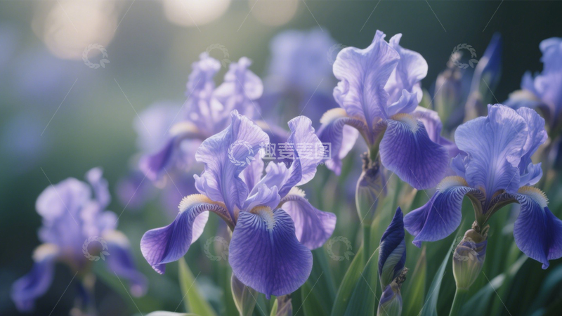 紫色鸢尾花海朦胧景2