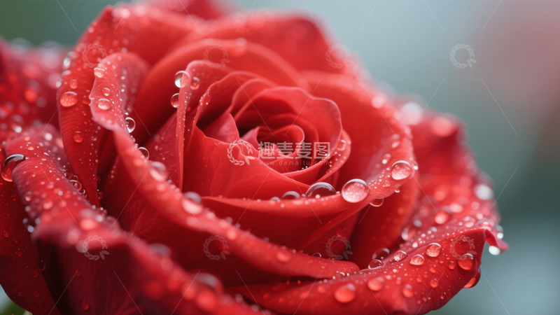 高清大图下载【趣麦麦图】红玫瑰水滴浪漫之美3
