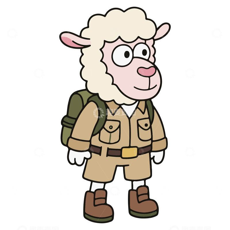 源文件下载【趣麦麦图】可爱动画绵羊探险家