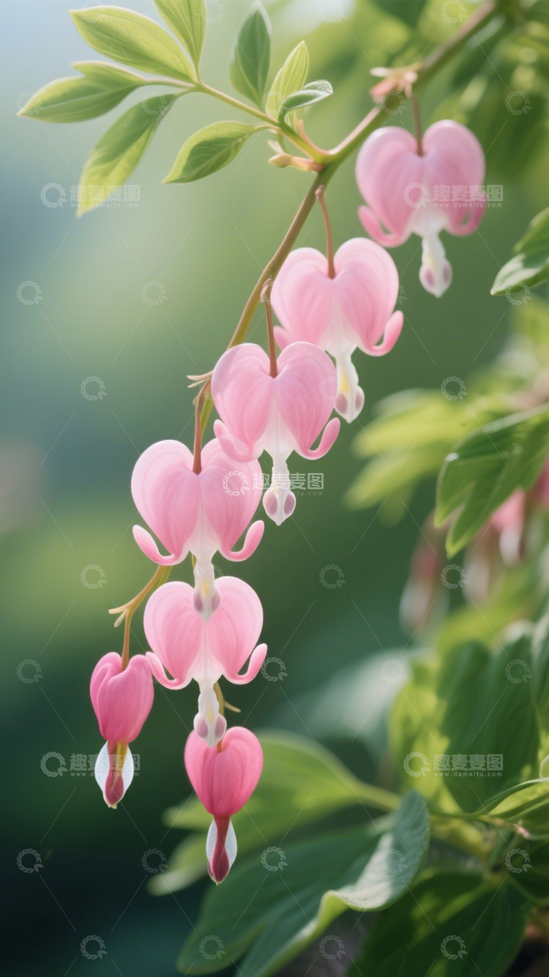 高清大图下载【趣麦麦图】荷包牡丹粉色心形浪漫2