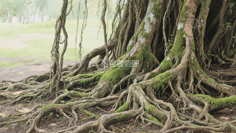 高清大图下载【趣麦麦图】树根纹理特写之美2