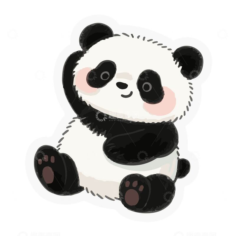 源文件下载【趣麦麦图】可爱动画大熊猫幼崽