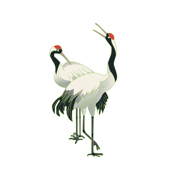 国风仙鹤清晰矢量图