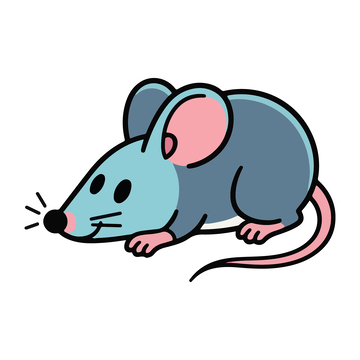 可爱老鼠手绘插画