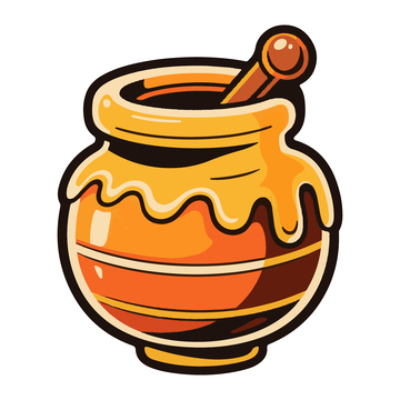 蜂蜜食物手绘插画卡通可爱1