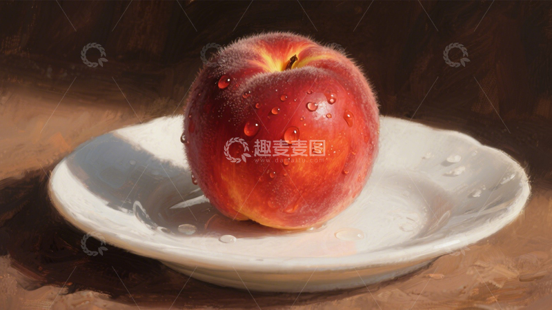 高清大图下载【趣麦麦图】鲜嫩水蜜桃欲滴2