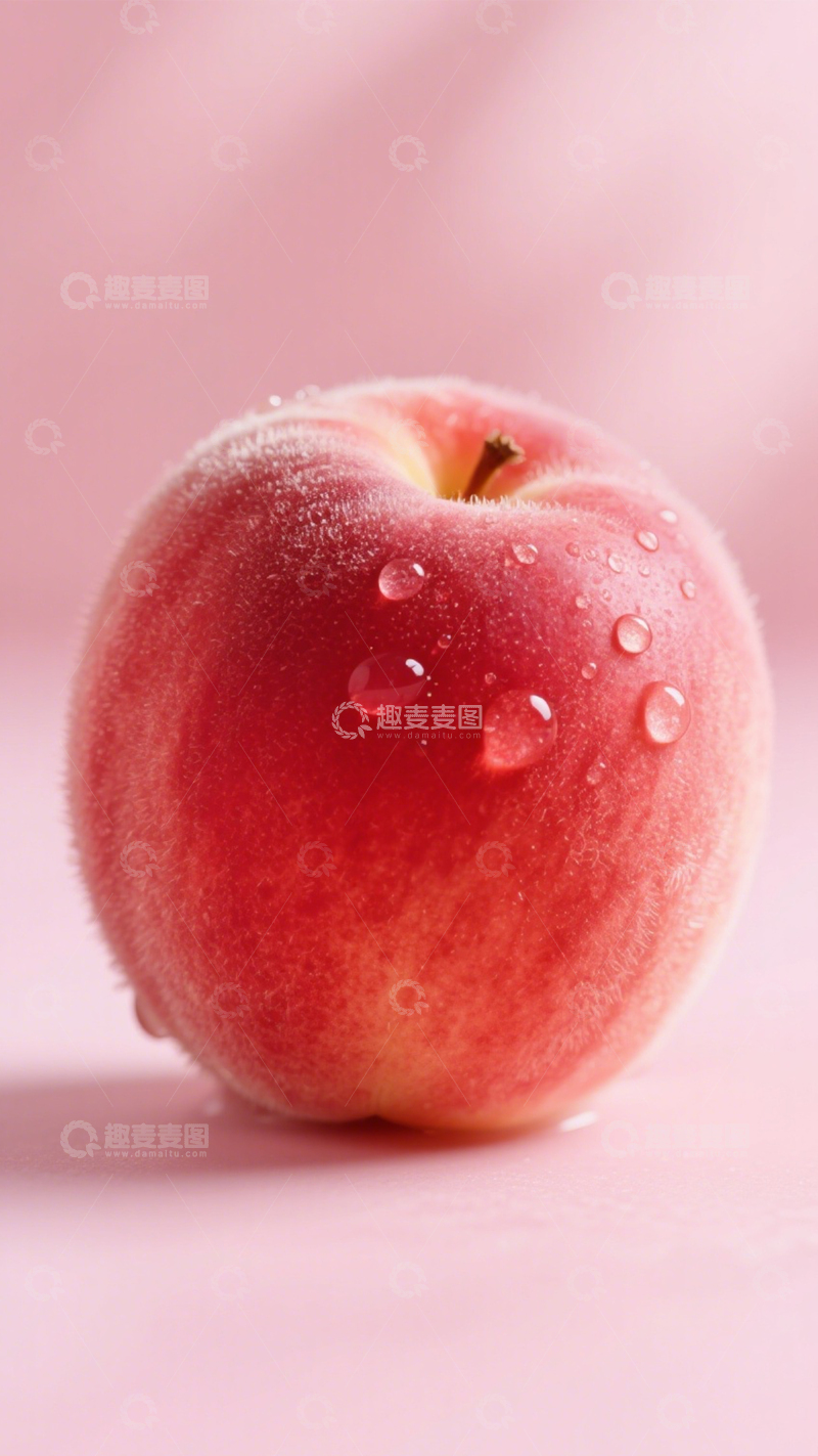 高清大图下载【趣麦麦图】鲜嫩水蜜桃欲滴