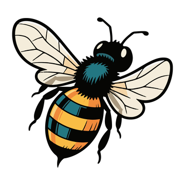 可爱蜜蜂手绘插画动物漫画风格1