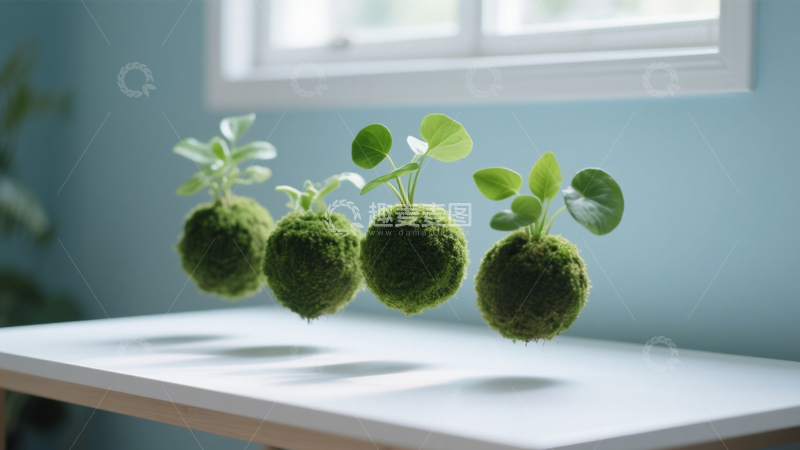 高清大图下载【趣麦麦图】清新苔藓球绿植3