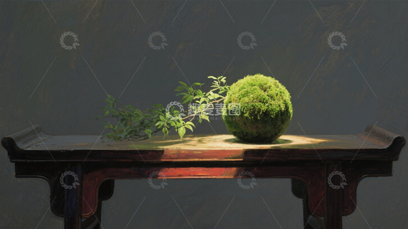 高清大图下载【趣麦麦图】清新苔藓球绿植2