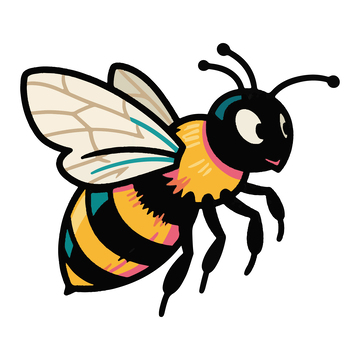 可爱蜜蜂手绘插画动物漫画风格2