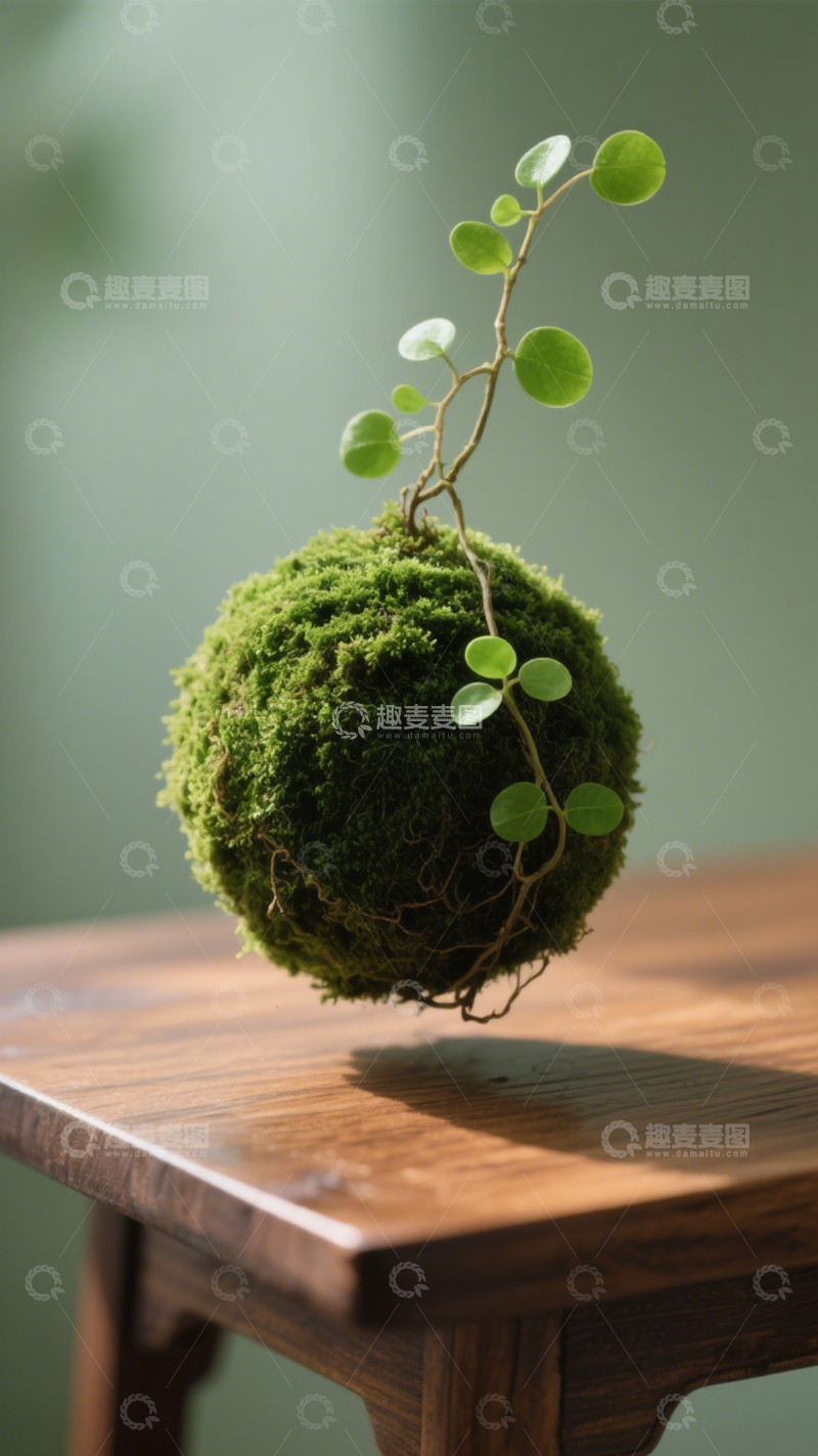 高清大图下载【趣麦麦图】清新苔藓球绿植