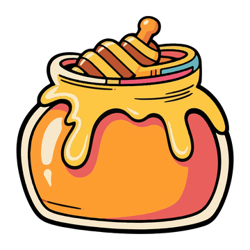 蜂蜜食物手绘插画卡通可爱