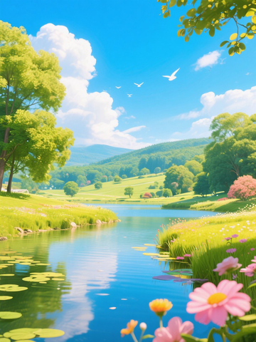 夏天 山水 朝气蓬勃1