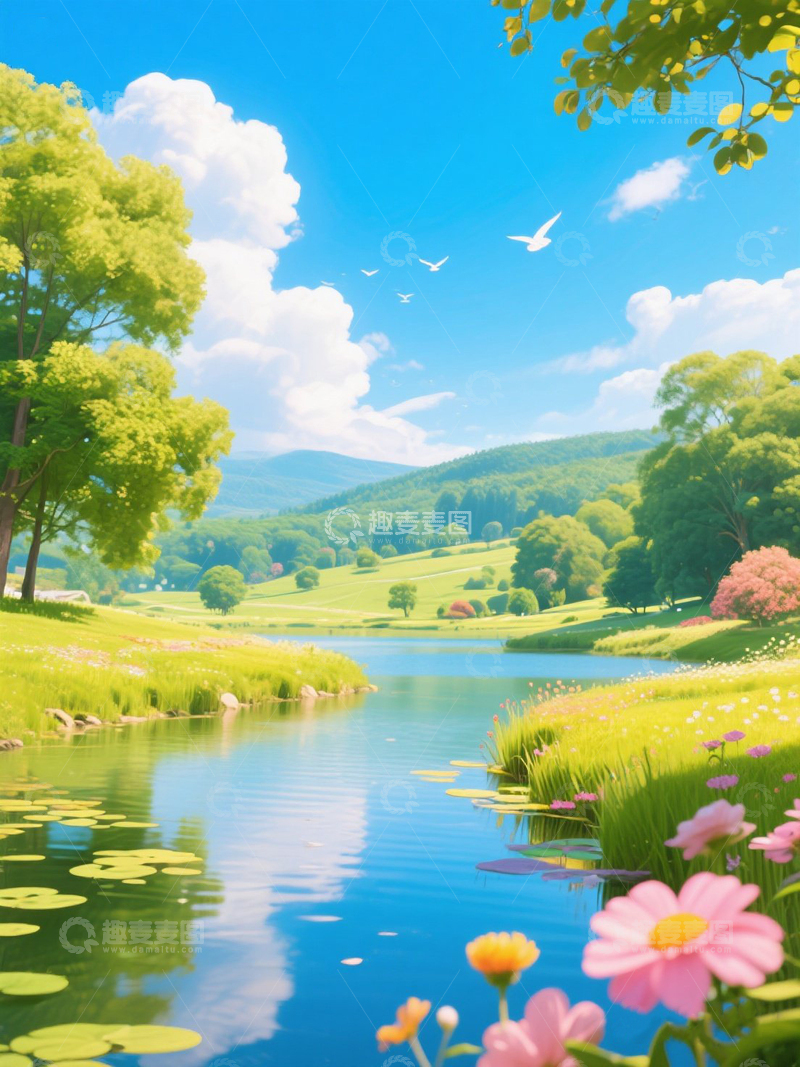 高清大图下载【趣麦麦图】夏天 山水 朝气蓬勃1