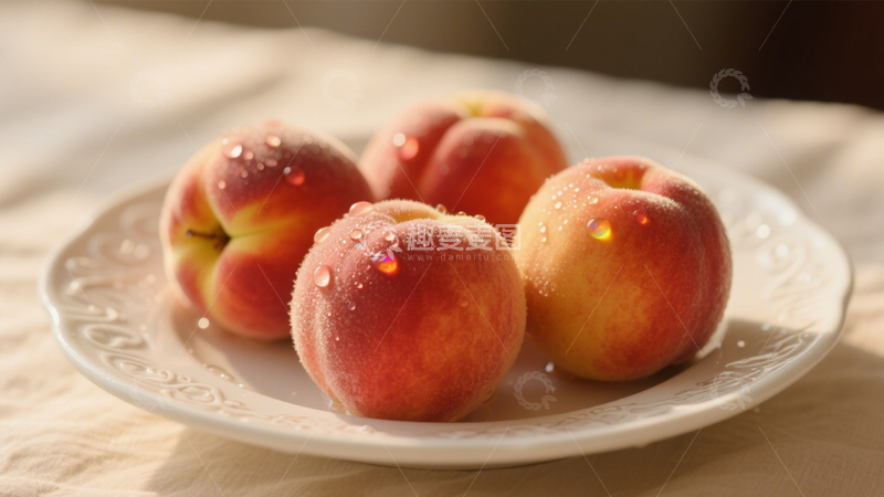 高清大图下载【趣麦麦图】鲜嫩水蜜桃欲滴3