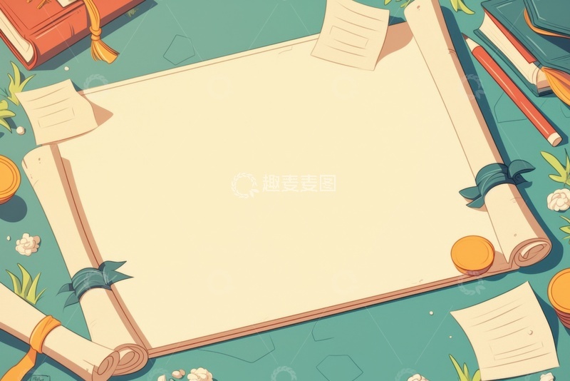 高清大图下载【趣麦麦图】手绘毕业季边框背景