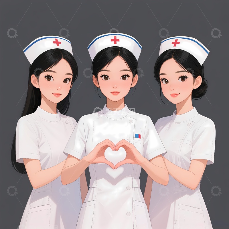高清大图下载【趣麦麦图】医院护士节护士卡通