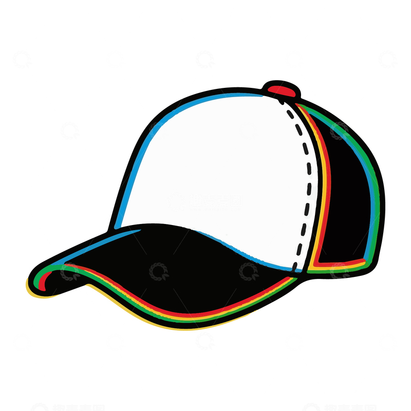 源文件下载【趣麦麦图】-帽子鸭舌帽手绘插画漫画风格服饰