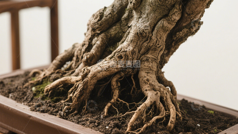 高清大图下载【趣麦麦图】老根艺术盆景2