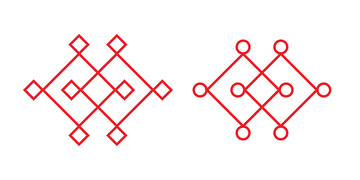 传统纹样方胜纹菱形纹