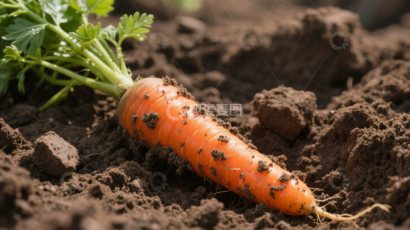高清大图下载【趣麦麦图】带泥鲜胡萝卜3