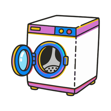 一台滚筒洗衣机