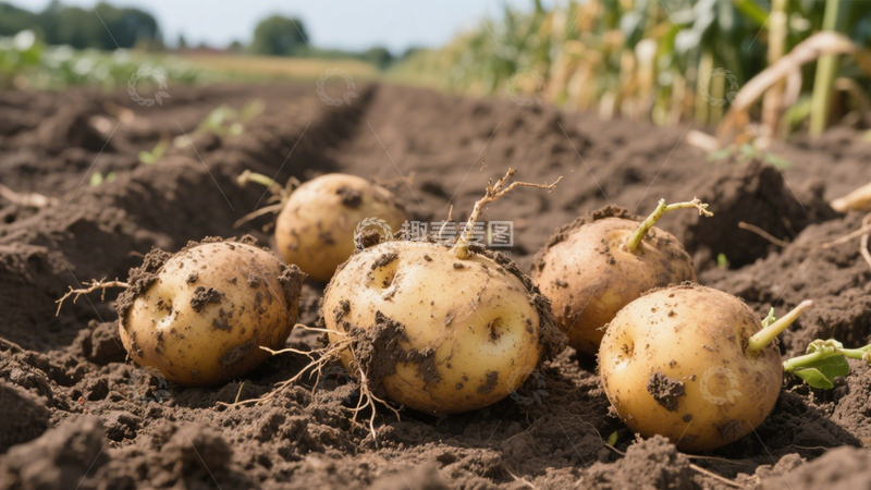 高清大图下载【趣麦麦图】新鲜金黄土豆2