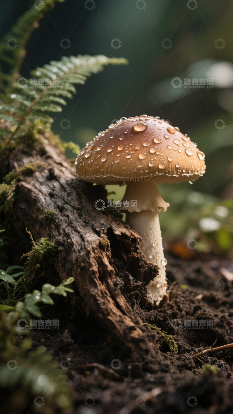 高清大图下载【趣麦麦图】林间菌类鲜蘑菇1