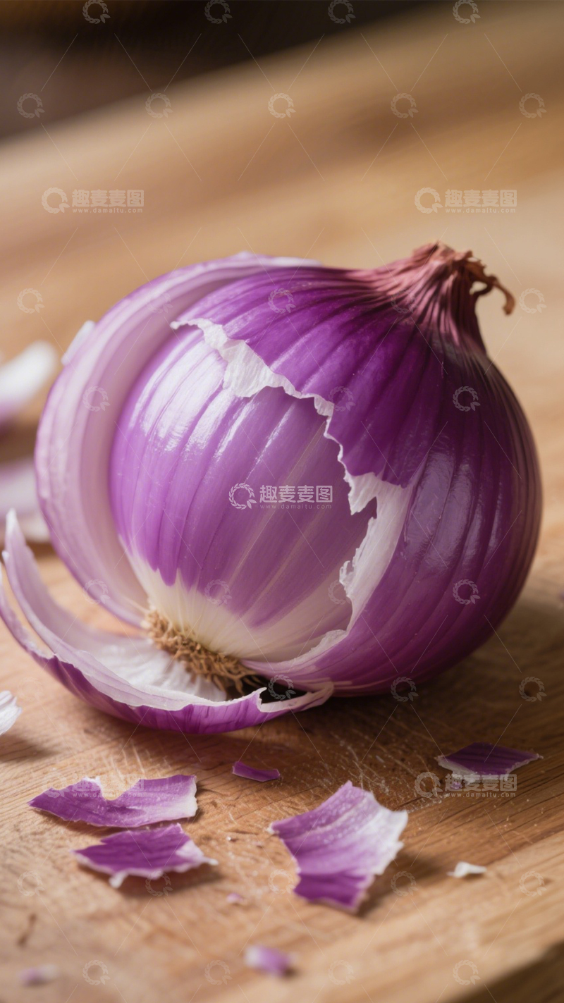 高清大图下载【趣麦麦图】剥开的紫洋葱