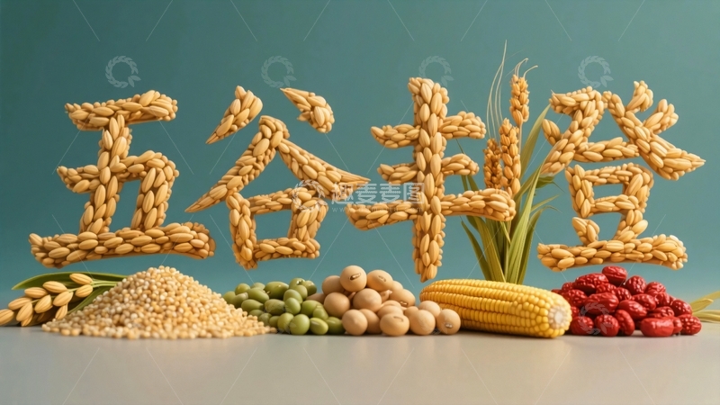 高清大图下载【趣麦麦图】秋天秋收五谷丰登9