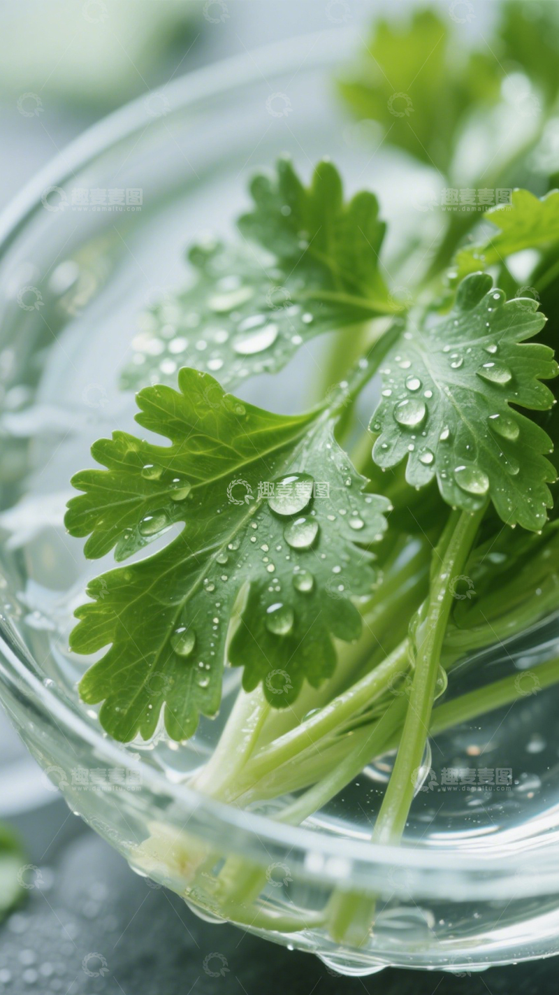高清大图下载【趣麦麦图】-鲜嫩翠绿香菜3