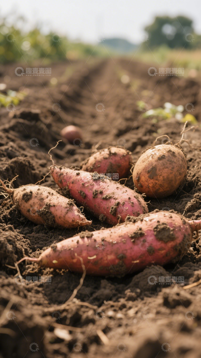 高清大图下载【趣麦麦图】红皮红薯蔬菜1