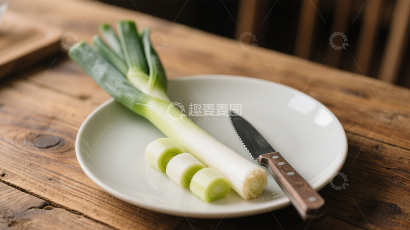 高清大图下载【趣麦麦图】-翠绿长杆大葱3