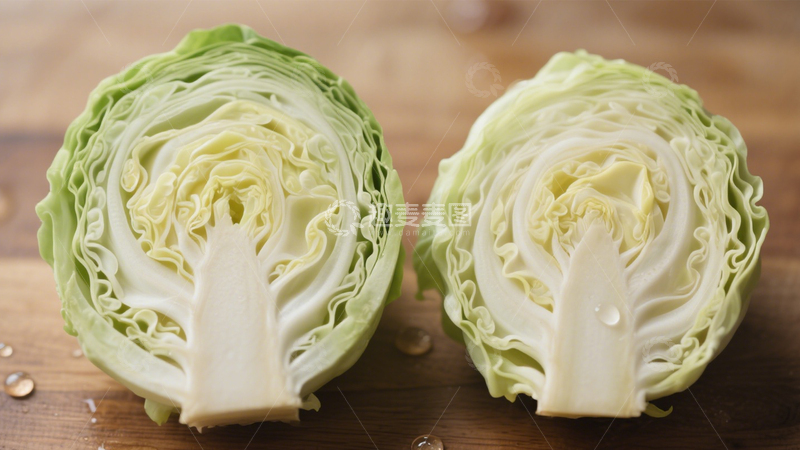 高清大图下载【趣麦麦图】切开的鲜包菜1