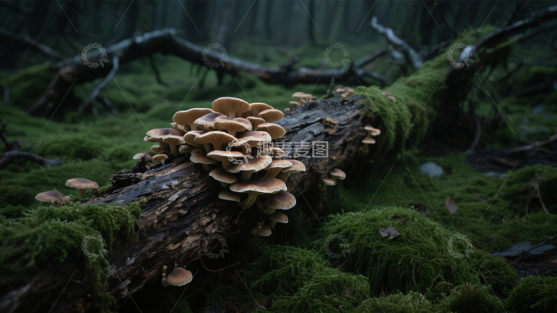 高清大图下载【趣麦麦图】林间菌类鲜蘑菇3