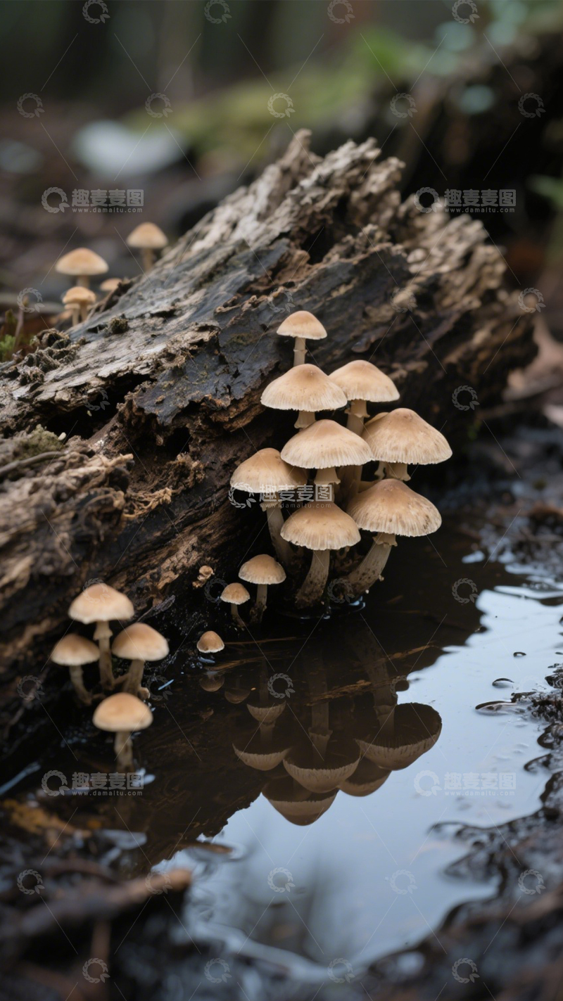 高清大图下载【趣麦麦图】林间菌类鲜蘑菇