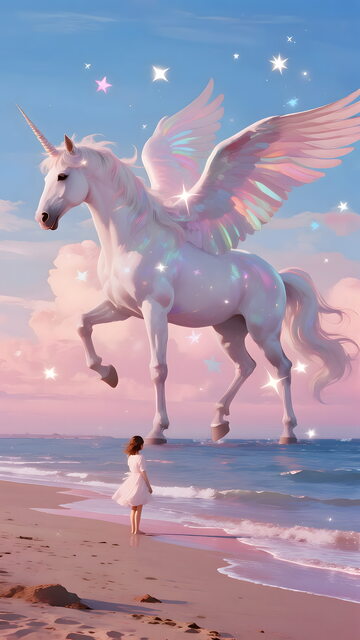 海边独角兽与少女1